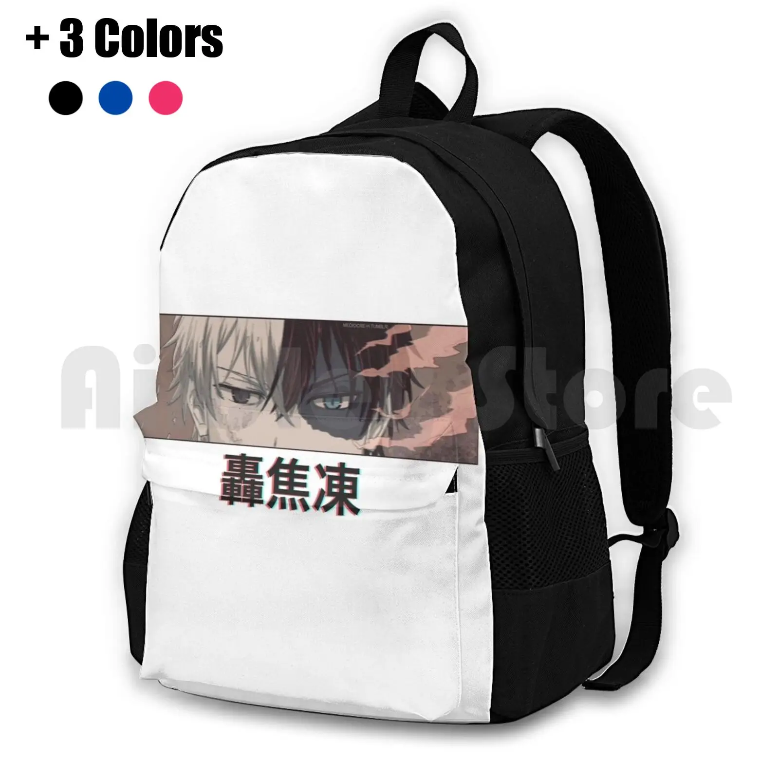 

Todoroki Shoto Half-Hot Half-Cold Outdoor Hiking Backpack Waterproof Camping Travel Todoroki Shoto Todoroki Shoto Bnha Mha