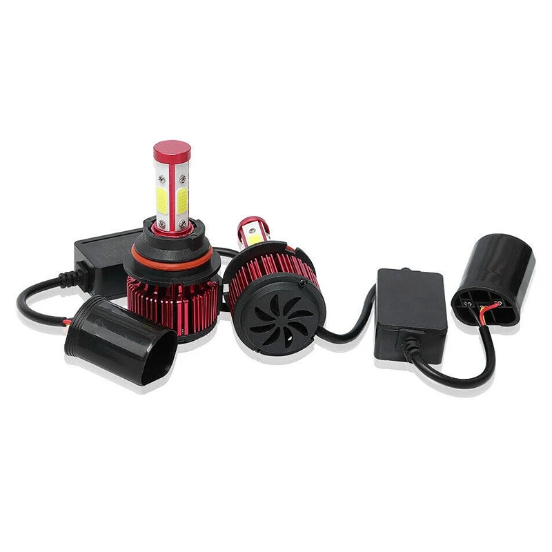 

4 стороны 9007 HB5 COB светодиодный фары комплект 32500LM (Подол короче спереди и длиннее сзади) луча лампы