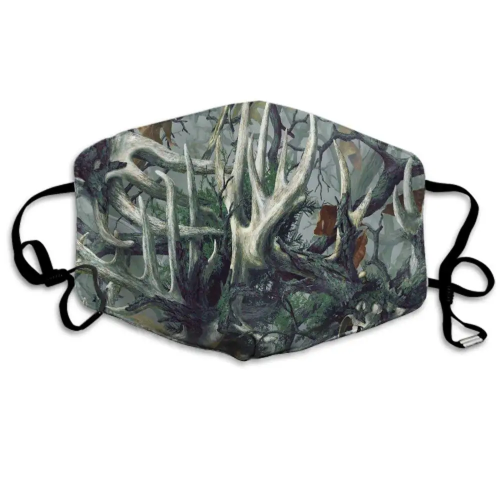 

Face Masks Realistic Deer Skull Camouflage Earloop Mouth Masks - Adjustable Elastic Band for Outdoor Cycling, Anti Dustproof