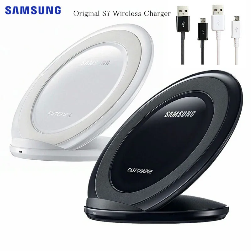 

Original Samsung S7 Qi Wireless Charger EP-NG930 For Galaxy S8 S9 S10 Plus Note9 for iPhone 8 X XR XS MAX Huawei mate 20 pro MI9