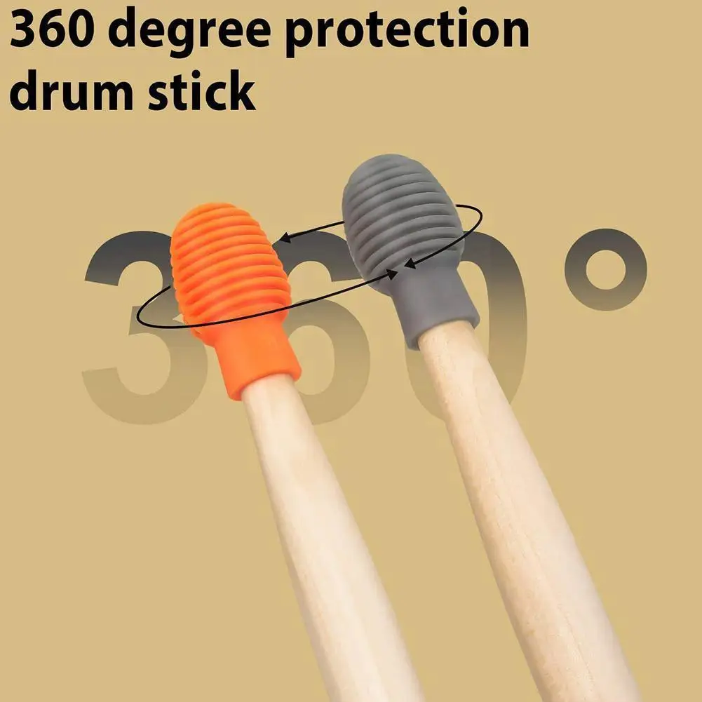 

4 Pcs/set Silicone Drum Stick For Drumstick For Percussion Under Drumstick Accessories Cover 10mm L1z0