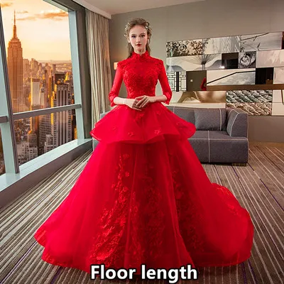 Floor length Большие размеры для беременных женщин свадебное платье плюс удобрение для увеличения роскошного большого хвоста Беременность Материнство платье свадебное платье - Цвет: Floor length