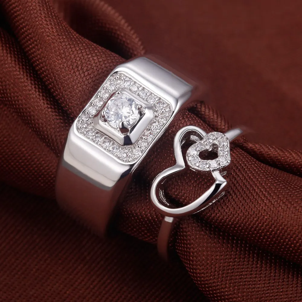 1 пара регулируемое кольцо на палец для мужчин и женщин