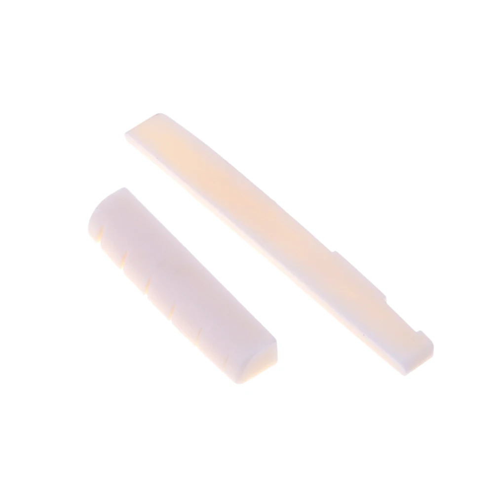 Гитарный мост 6 контактов седло кость/кость акустическая гитара белая|Детали и