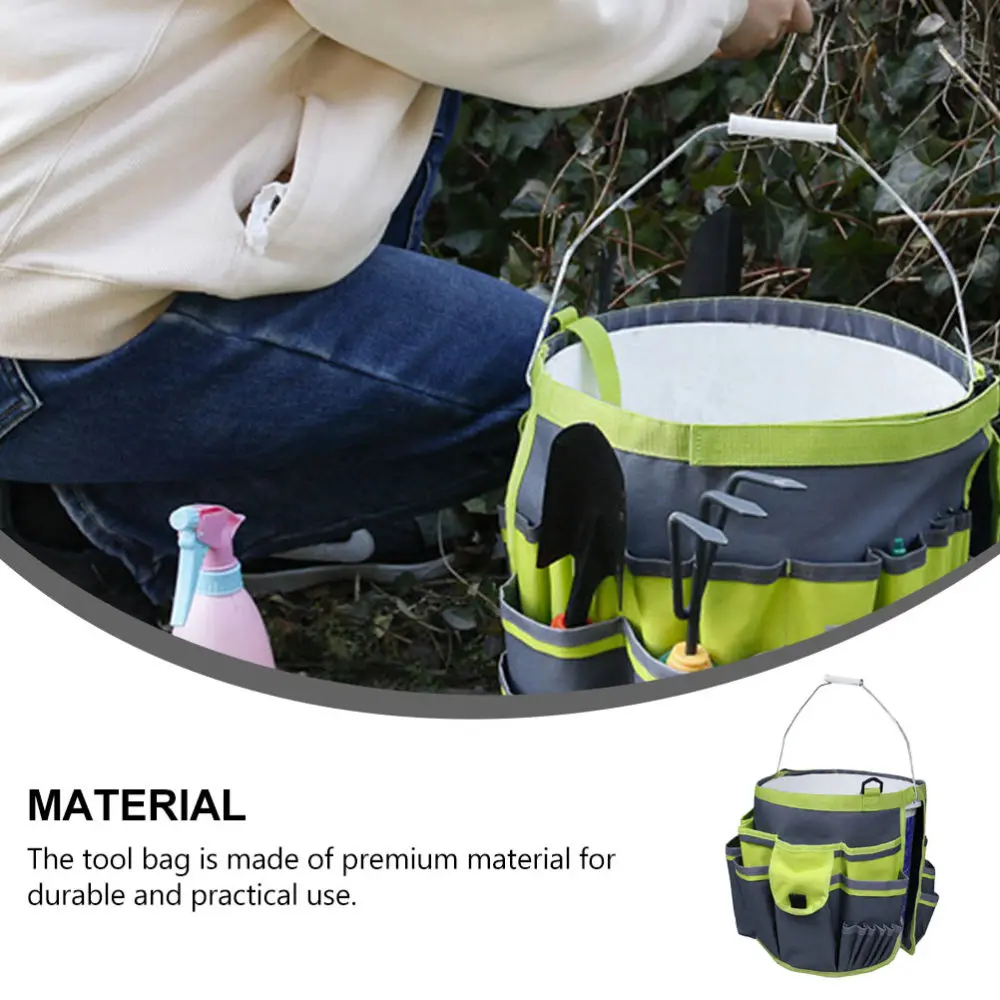 

Portable Oxford Cloth Tool Bucket Bag Hardwares Holder with Multiple Pockets
