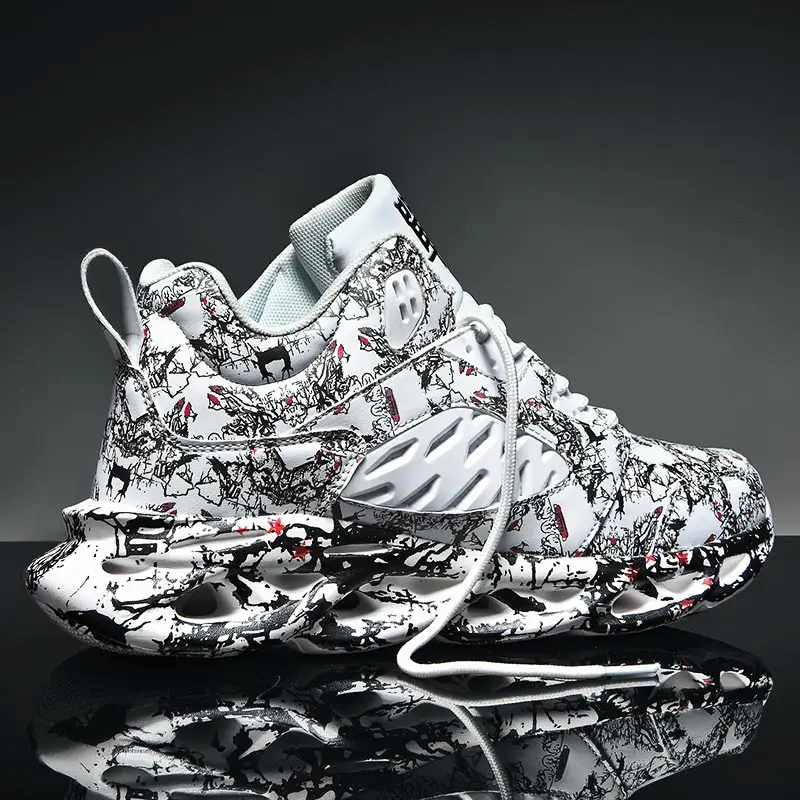 Из искусственной кожи Cushion беговые мужские белые кроссовки для мужчин Спортивная