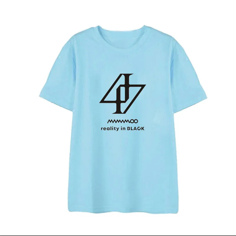 Kpop MAMAMOO reality in BLACK Album Shirts уличная одежда в стиле хип-хоп свободная футболка топы с