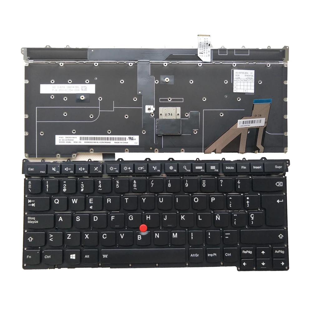 Клавиатура для ноутбука Lenovo IBM X1 Carbon Gen 3 3rd 2015 SP испанская сменная клавиатура с