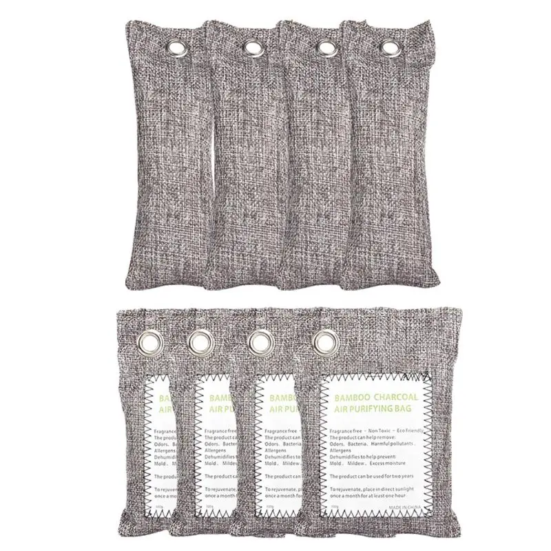 

Air Purifying Bags(8 Pack - 4x100g+4x75g)Shoe Deodorizer,Bamboo Charcoal Bag,Activated Charcoal Odor Absorber,Charcoal Air K0AB