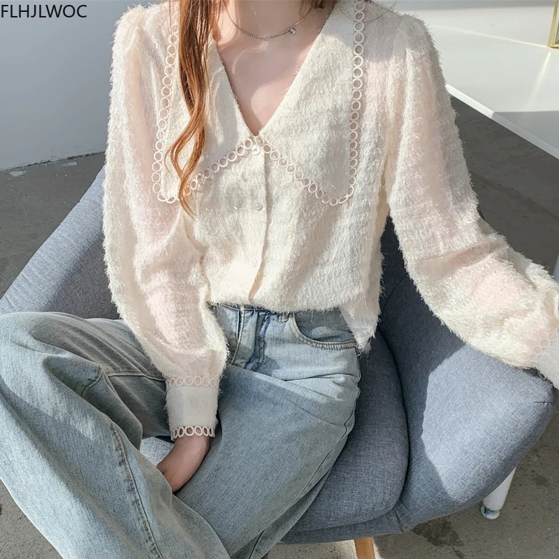 

Офисные женские однобортные рубашки, базовая одежда с длинным рукавом, корейские шикарные топы, модные женские блузки