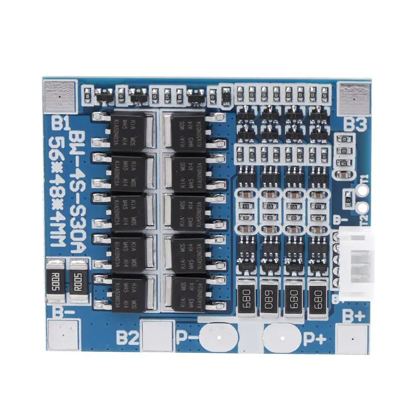 

4S 30A 12.8V w/Balance 3.2V LiFePo4 LiFe 18650 Battery BMS Protection PCB Board