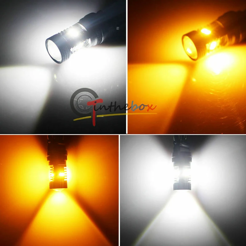 GTinthebox 2 шт Высокая мощность 3030-SMD двойной цвет белый/желтый передние поворотные