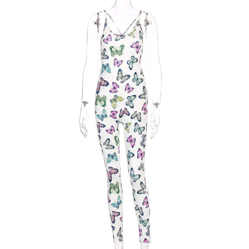 Женский Облегающий комбинезон с открытой спиной облегающий Длинный эластичный