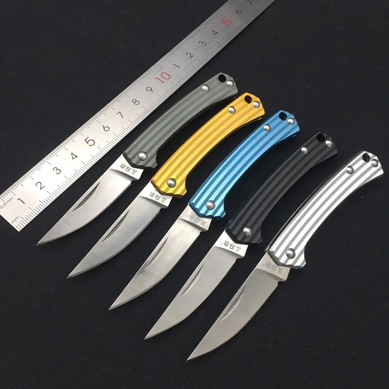 

Sanrenmu 4112 Folding Knife Pocket Size Mini EDC Keychain Cutting Tool camping survival hunting Small fruit knives folding