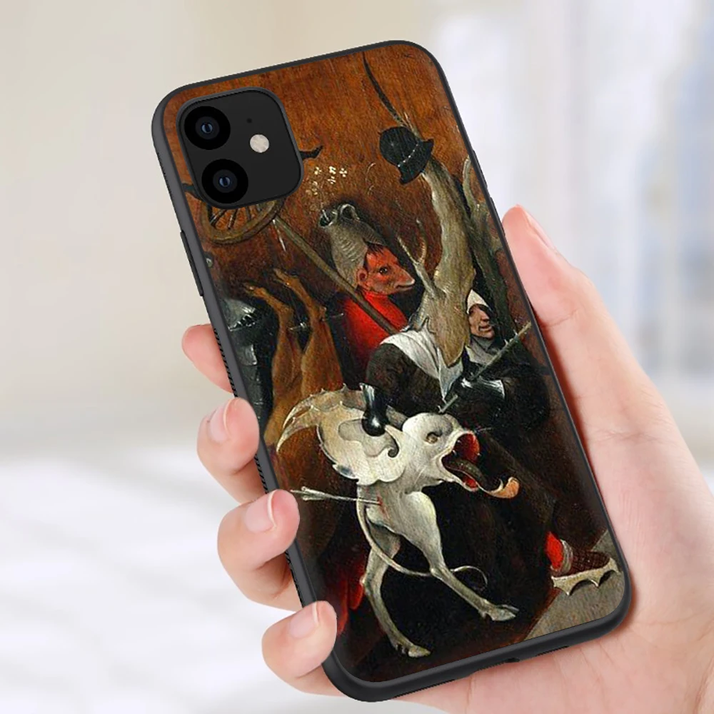 Hieronymus Bosch Мягкий силиконовый чехол для телефона чехол для iPhone 5 5S SE 6 6S 7 8 plus X XR XS 11 Pro Max - Цвет: B10