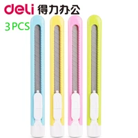 3pcs deli candy color mini utility knife photo box paper cutter office school tools supplies art and craft