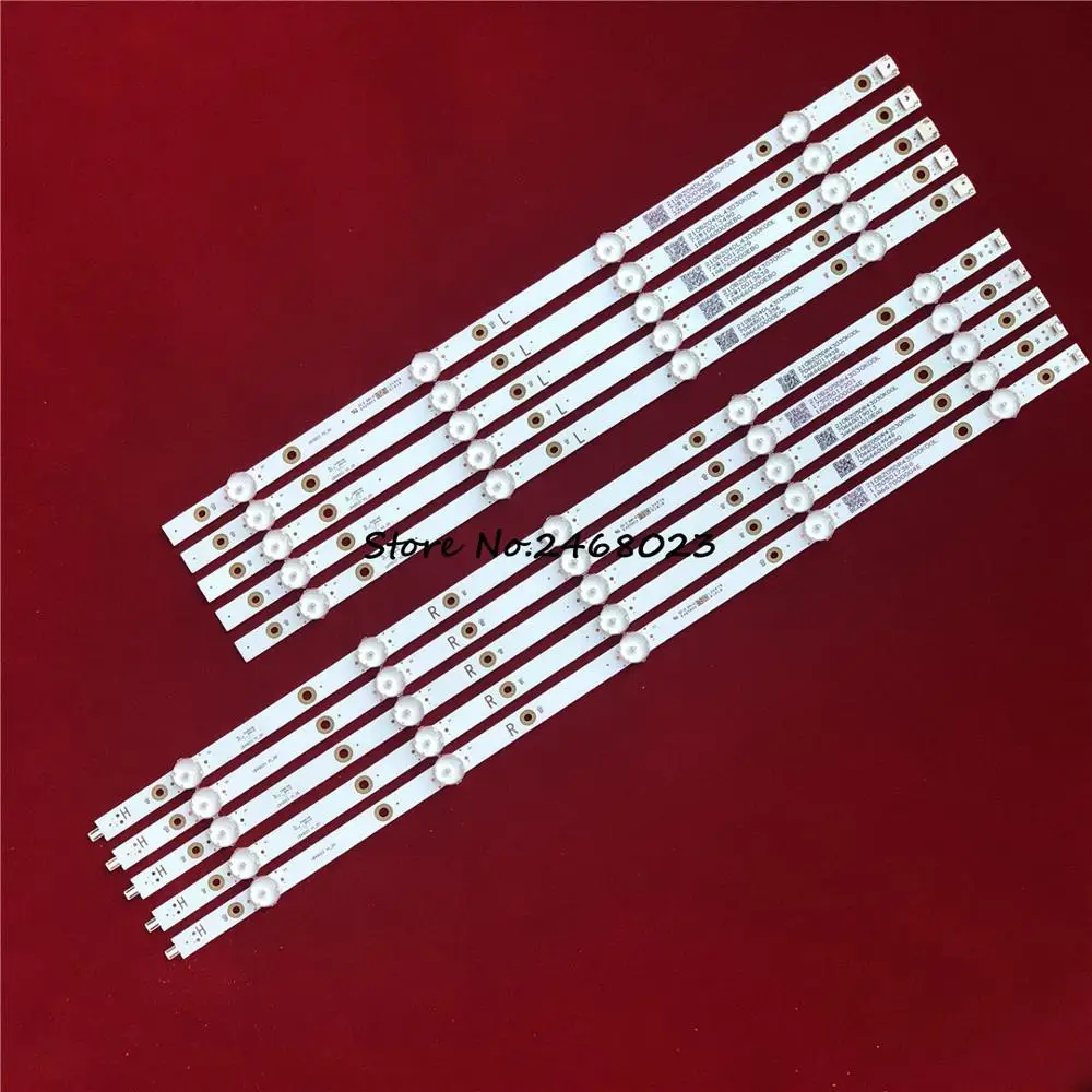 

10pcs LED backlight strip for 49PUS7503 49PUS6162 49PUS6412 LB49021 TT4906F LB49023 V1_00 V0_00 3A6560010EA0 3A6560000EA0