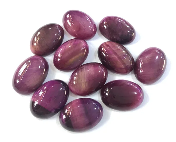 

Rose Purple Tiger Eye Bead Cabochon 13x18mm Oval Gem Stone Beads Cabochon,Ring Face Gemstone Loose beads