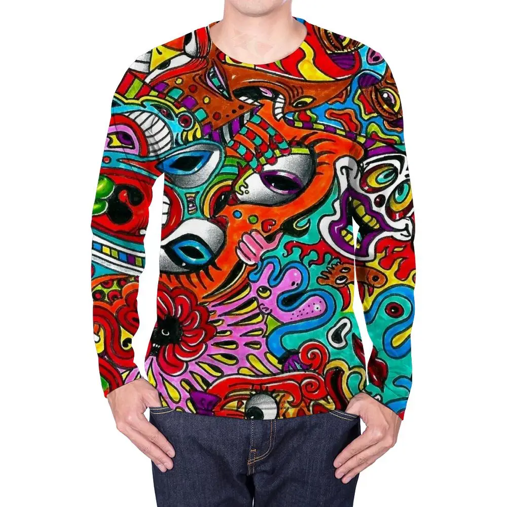 

Мужская футболка KYKU, летняя Яркая футболка с 3D-принтом в стиле хип-хоп, большие размеры