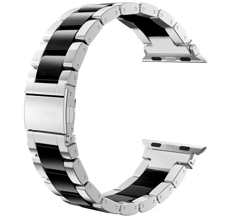Роскошные керамика ремешок для наручных часов Apple Watch, ремешок 42 мм, 38 мм, Версия 44 мм 40 мм наручных часов iwatch, ремешок 5/4/3/2/1 316L браслет из нержавеющей стали, аксессуары