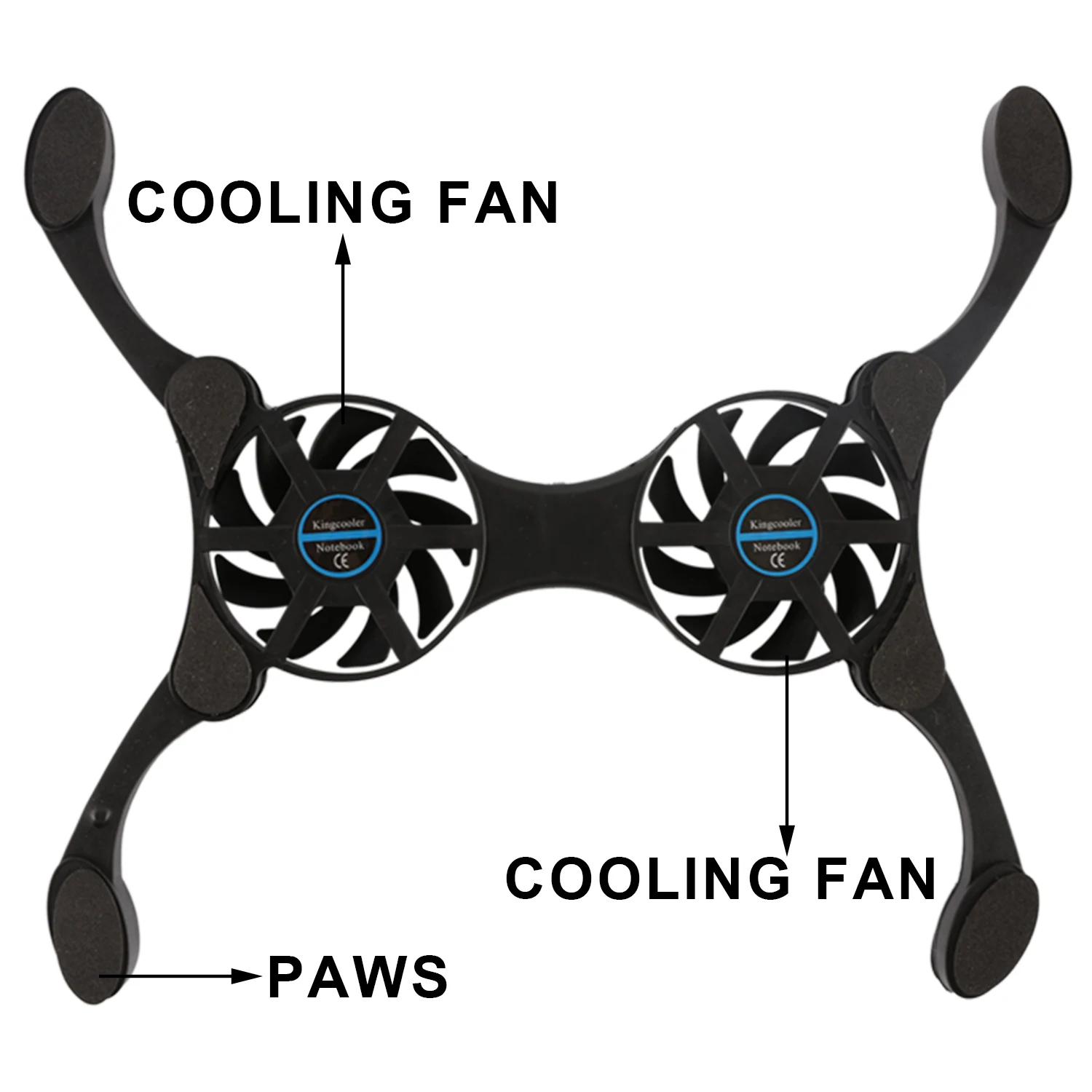 Складная охлаждающая подставка для ноутбука с USB тихие вентиляторы 2 шт. мини