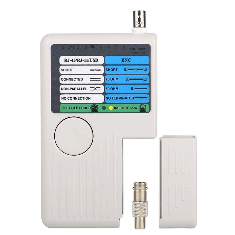 

Кабельный тестер RJ11 RJ45 USB BNC LAN для UTP STP Tracker Detector R66F