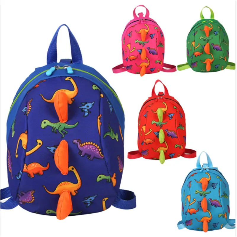Рюкзак детский, с милым принтом в виде маленького динозавра, с защитой от потери, школьные ранцы для мальчиков