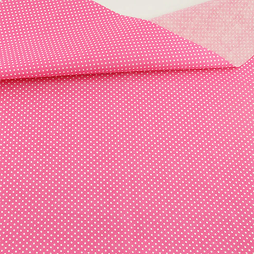 Teramile розовая хлопковая ткань маленькие белые точки стиль лоскутное домашнее