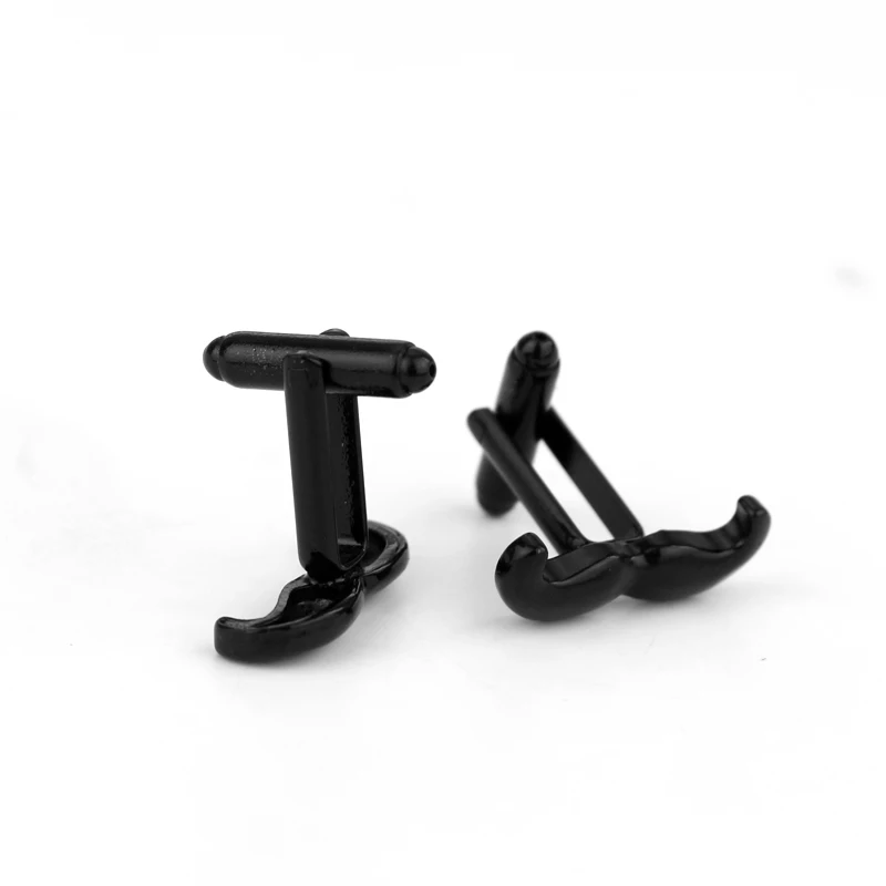 Милая повседневная одежда запонки в форме усов виде волосы над губой на черной