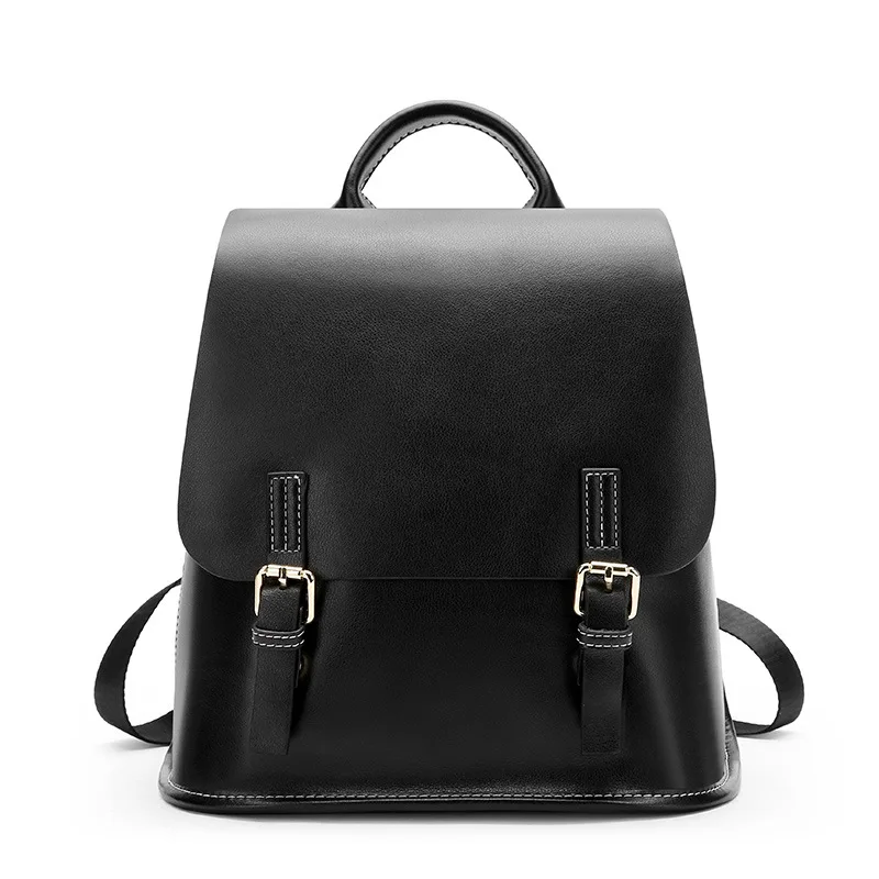 

Women's large capacity leather backpack, Korean dual-purpose shoulder bag, school leisure travel bag, 2021