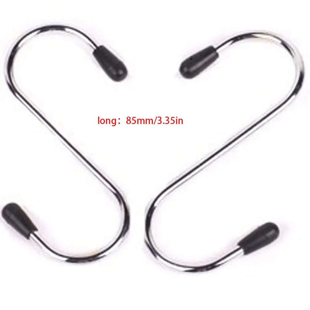 

S Hooks 4pcs S-Shaped Hanging Utility Hooks Stainless Steel Hangers Multiple Uses for Holding Apparel, Pans, Tow
