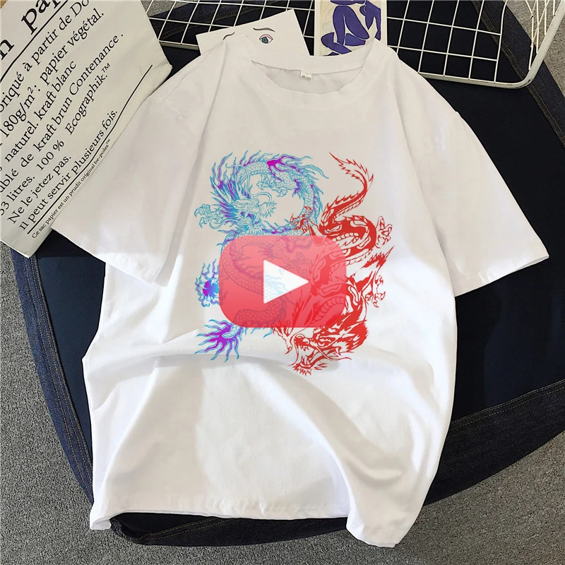 

2021 Korean Fashion Women White T Shirt Graphic Print Summer Short Shirt O Neck Tshirts Lady Girls Oversized Top Tee T-Shirts