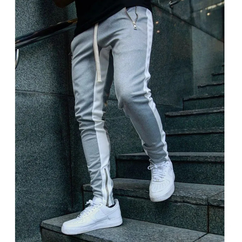 Мужские повседневные брюки для пробежек узкие карандаш мужская спортивная
