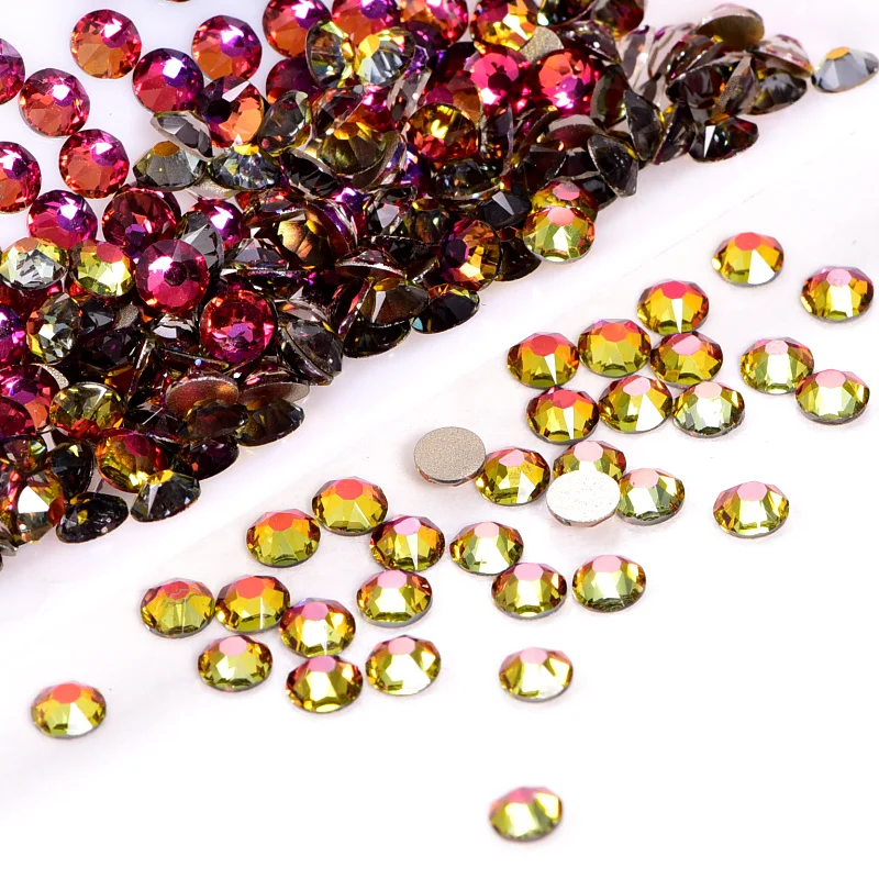 Top Quality 16 Facets Red Volcanic Non Hot Fix Rhinestones 1440pcs SS16 4MM Nail Art for DIY Craft Decoration B1298 | Дом и сад