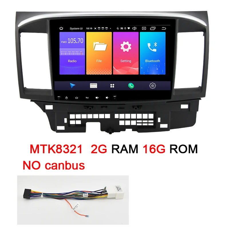 MTK NO Canbus AUTOTOP 2 Din Автомобильный мультимедийный радио Android 9,0 для Mitsubishi Lancer 2007- 10,1 дюймов Lancer DVD Автомобильный gps Видео плеер стерео - Цвет: MTK NO Canbus