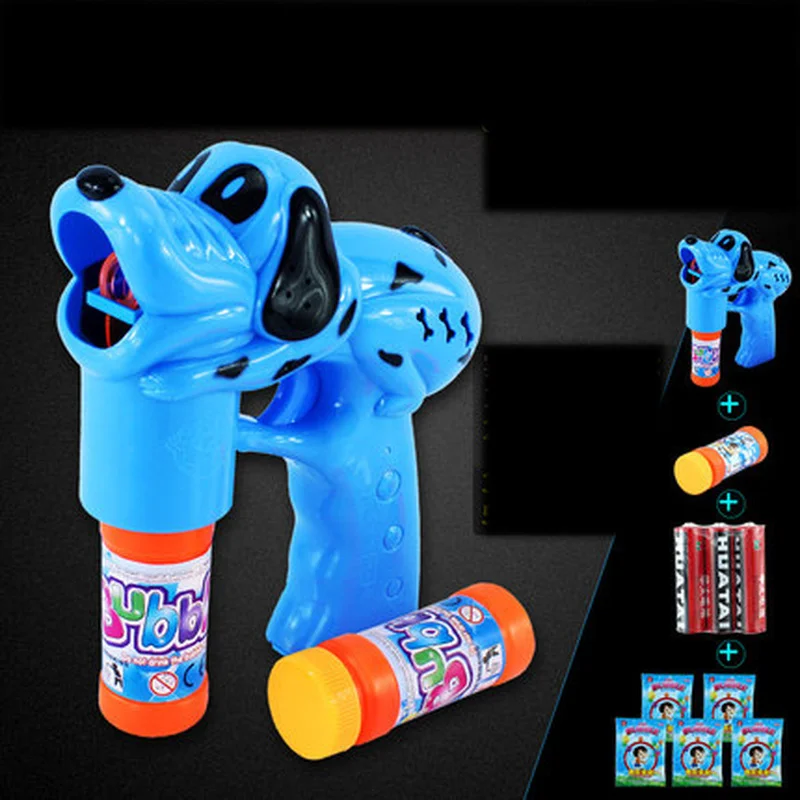 Детский автоматический мультяшный пузырьковый пистолет музыкальная