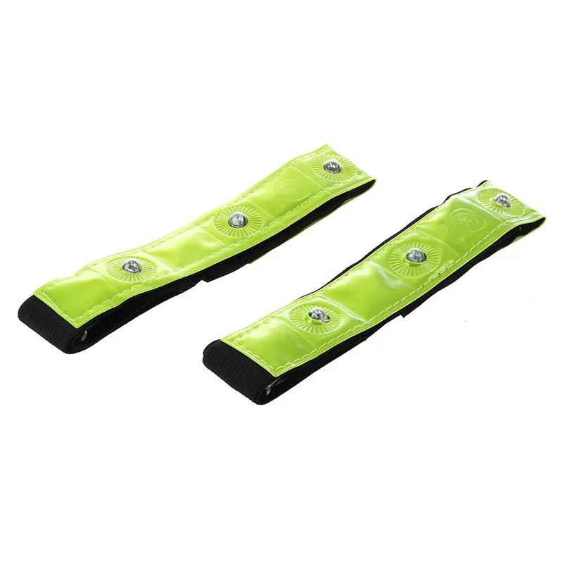 2 x светоотражающий ремешок для ног 4 Светодиодный светильник бега и велоспорта |