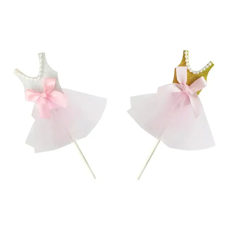 5 шт. Принцесса Жемчужное платье торт топперы капкейки выбор вставка для торта