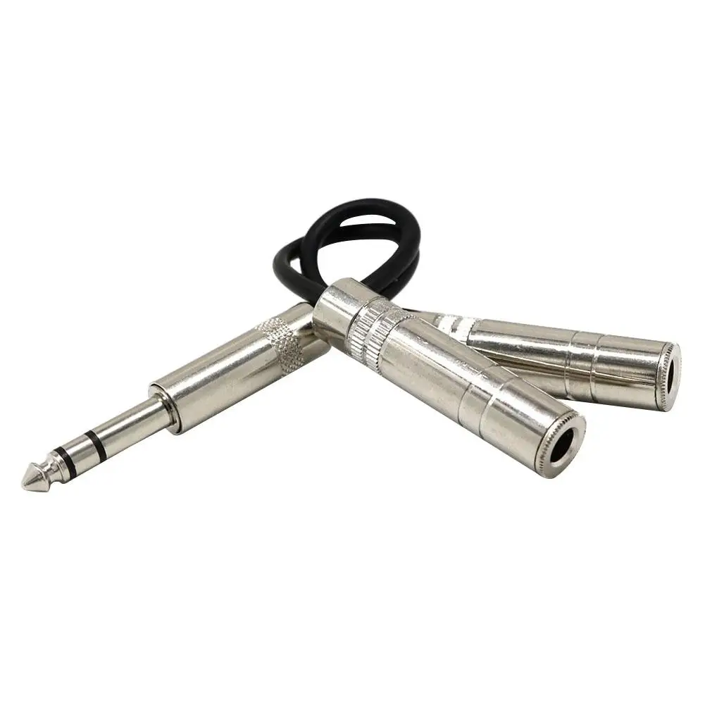 0.2m 6.35mm Jack Stereo Splitter Cable Skillful Manufacture Superior Quality 2X 1/4 inch Female Audio Adapter Cord |