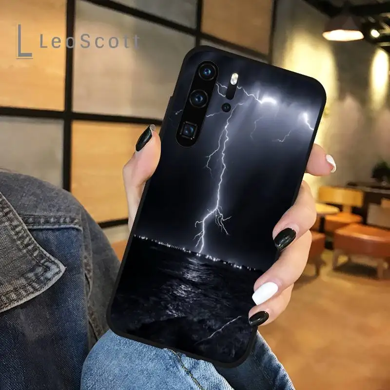

Cool lightning moment Phone Case For Huawei honor Mate P 9 10 20 30 40 Pro 10i 7 8 a x Lite nova 5t cover funda coque