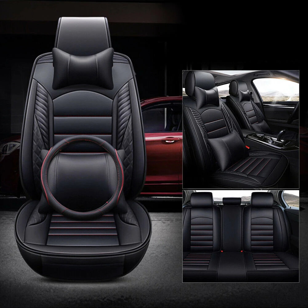 

Universal Car Seat Cushion PU Leather Suitable For Most Car Decoration Protection Seat Car Interior Accessories Seat Cover