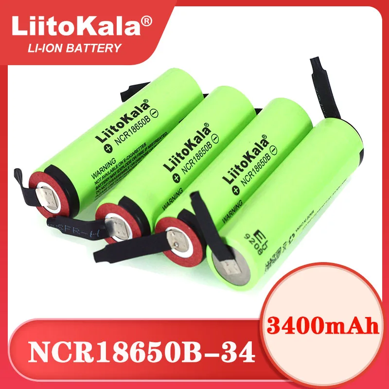 Аккумулятор Liitokala NCR18650B перезаряжаемый литиевый аккумулятор 3 7 в 3400 мАч +