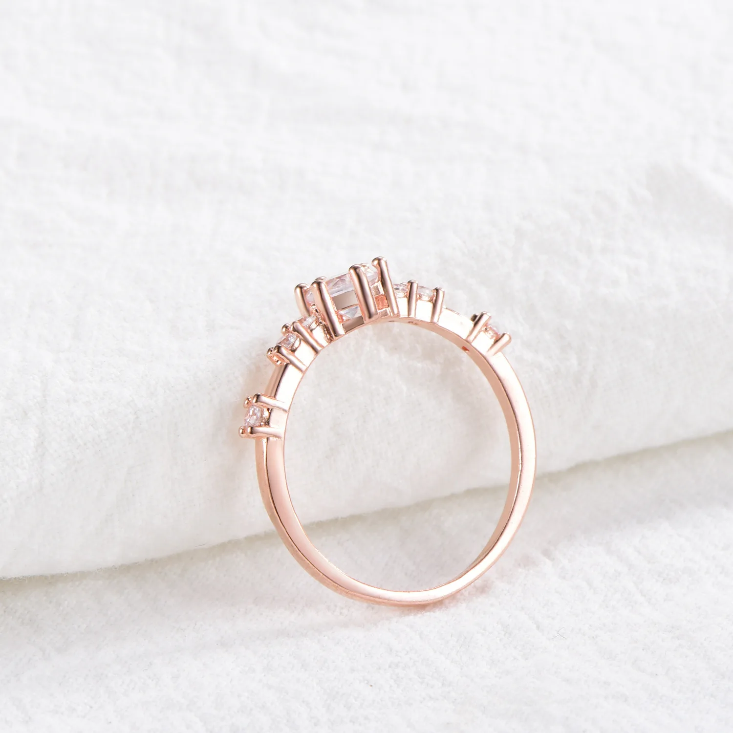 VIMIO Помолвочные кольца из нержавеющей стали для женщин розовое золото 2019 модные