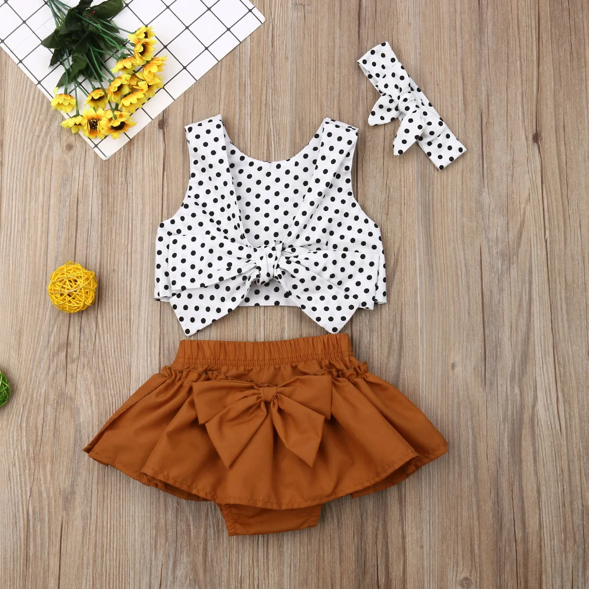 

3Pcs Newborn Infant Baby Girl Floral Dress Clothes Ruffle Tops Skirt Outfits Set 0-24M