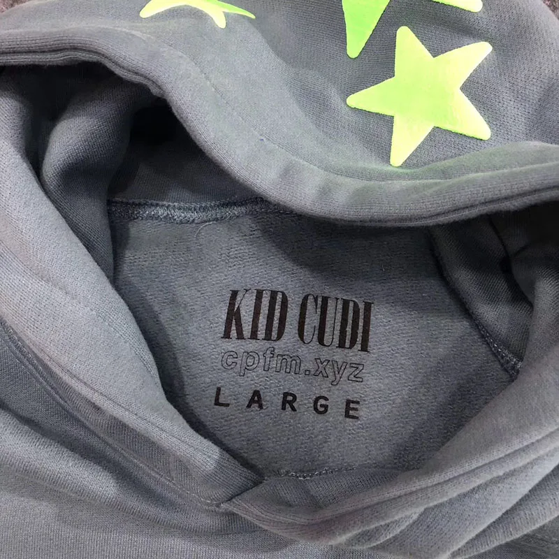 

Reflective Plant 3M Flea Market Kid Cudi Enter Galactic Hoodie Fluorescent Green Stars Fashion Blue CPFM.XYZ Pullover