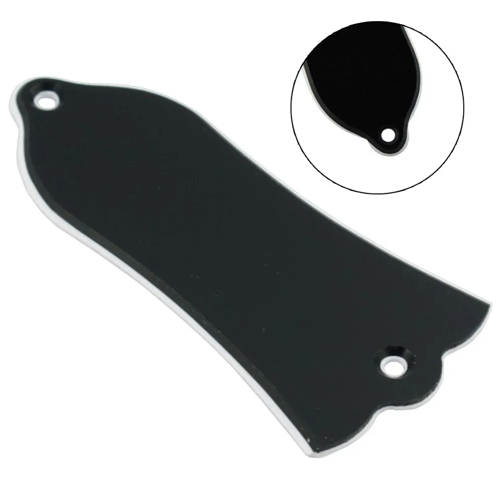 

1pc Truss Rod Cover 2-ply Plain Black Bell Truss Rod Cover For Les Paul Electric Guitar Bass Guitar Accessories Parts