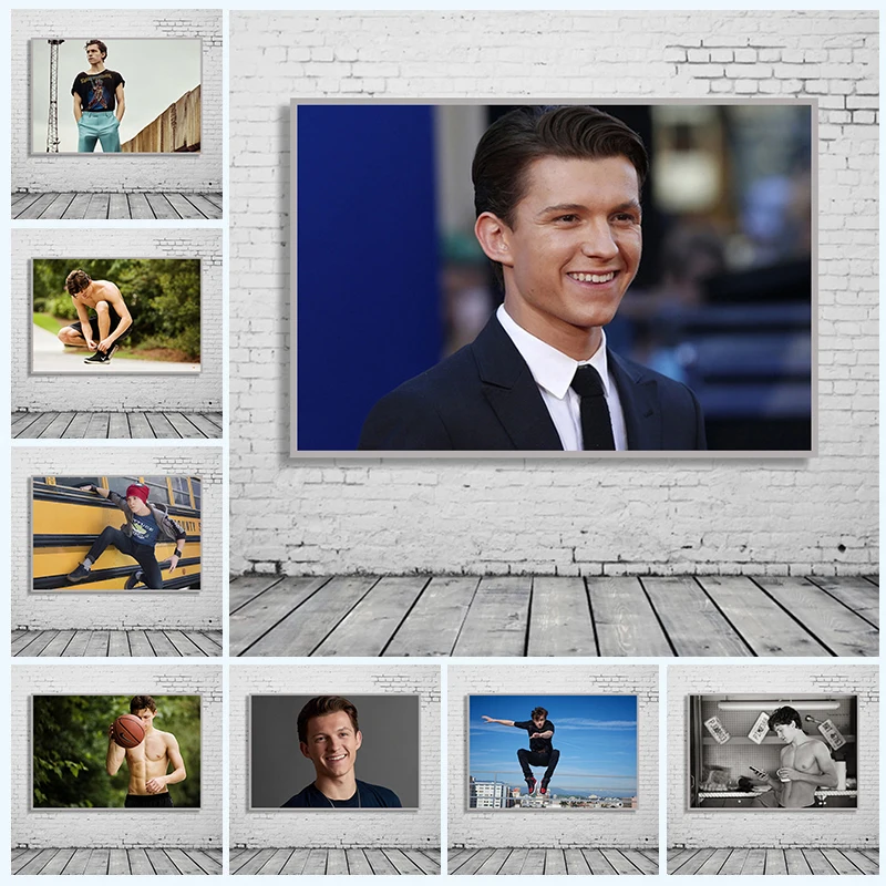 Tom Holland картина с супергероями плакат со звездами печатный настенный Картина на