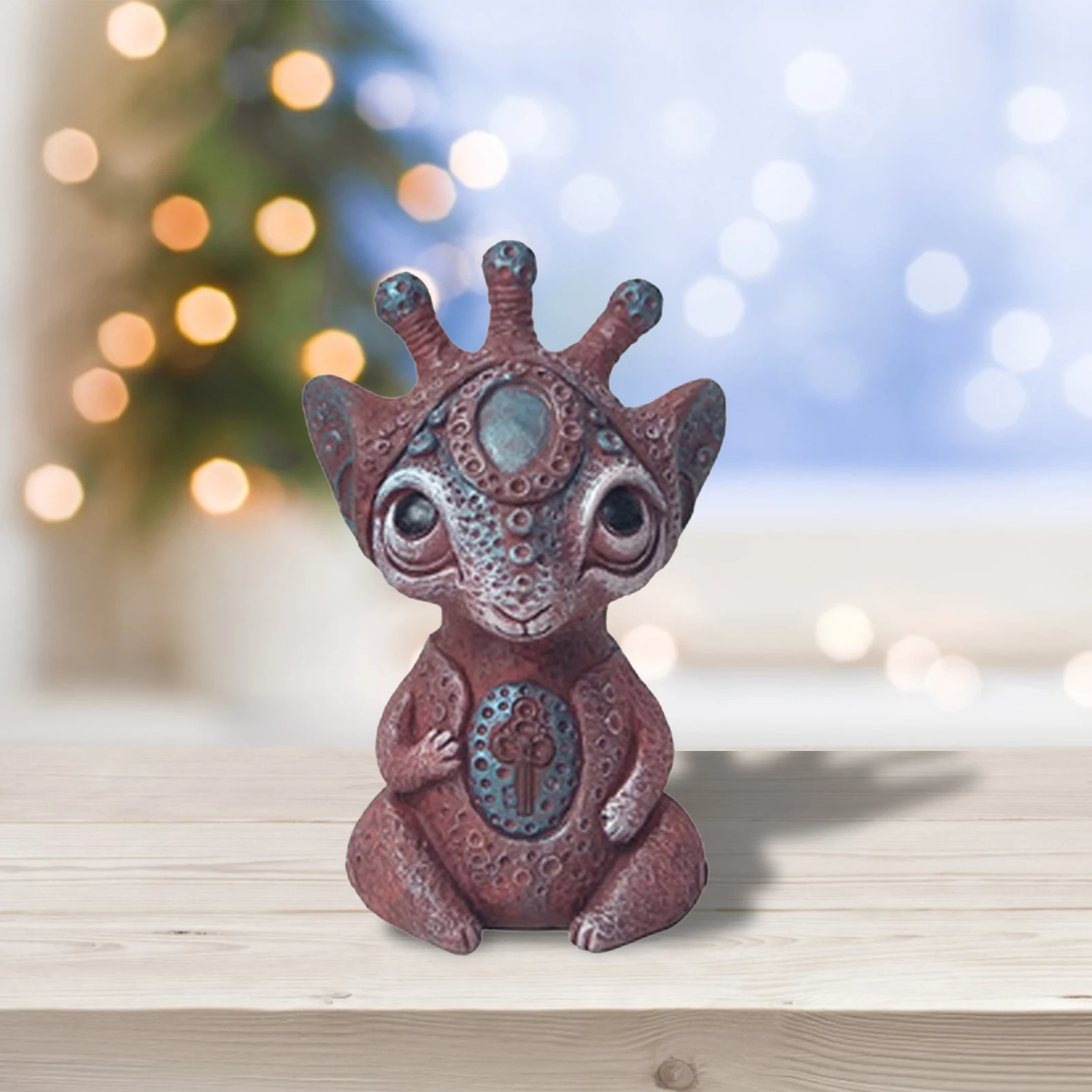 

Cartoon Game Character Resin Art Cute Alien Small Ornaments