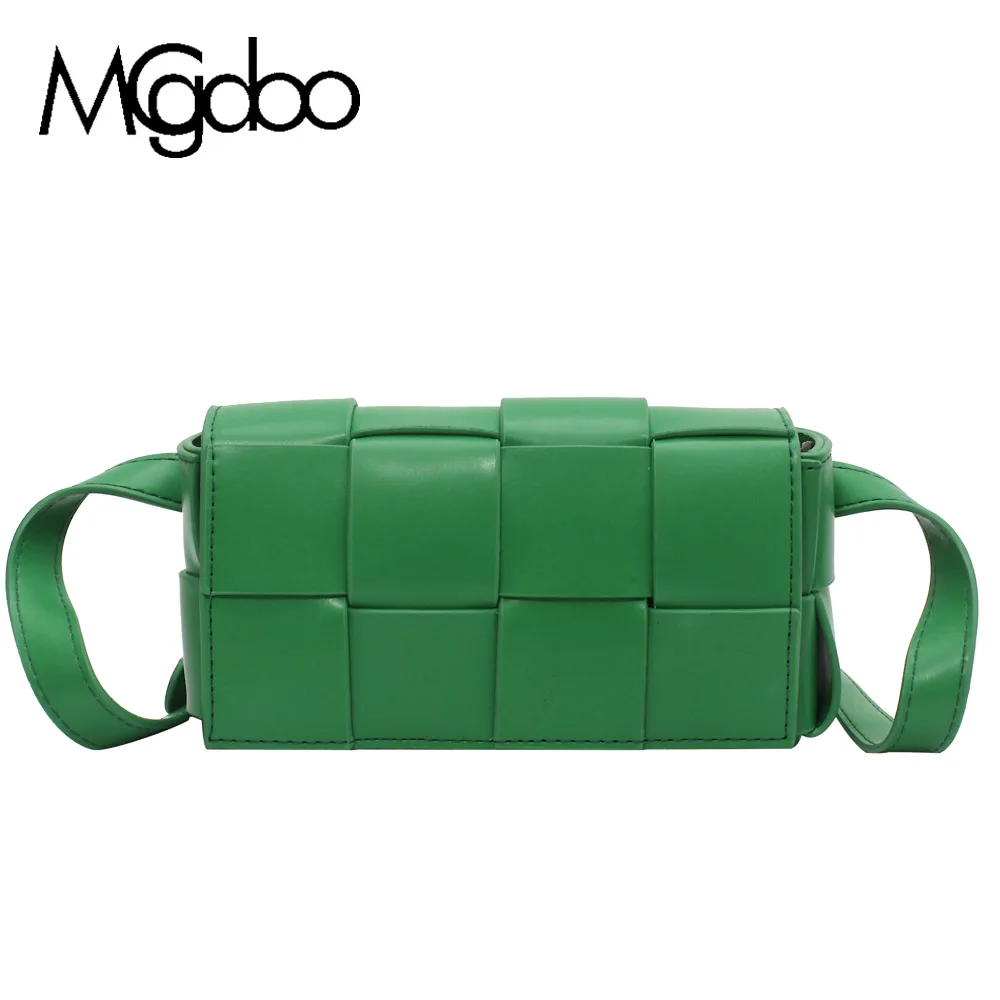 

Mgcdoo Woven Mini Shoulder Bag Fashion Designer Crossbody Bags 2012 New High Quality Leather Small Luxury Plaid Totes