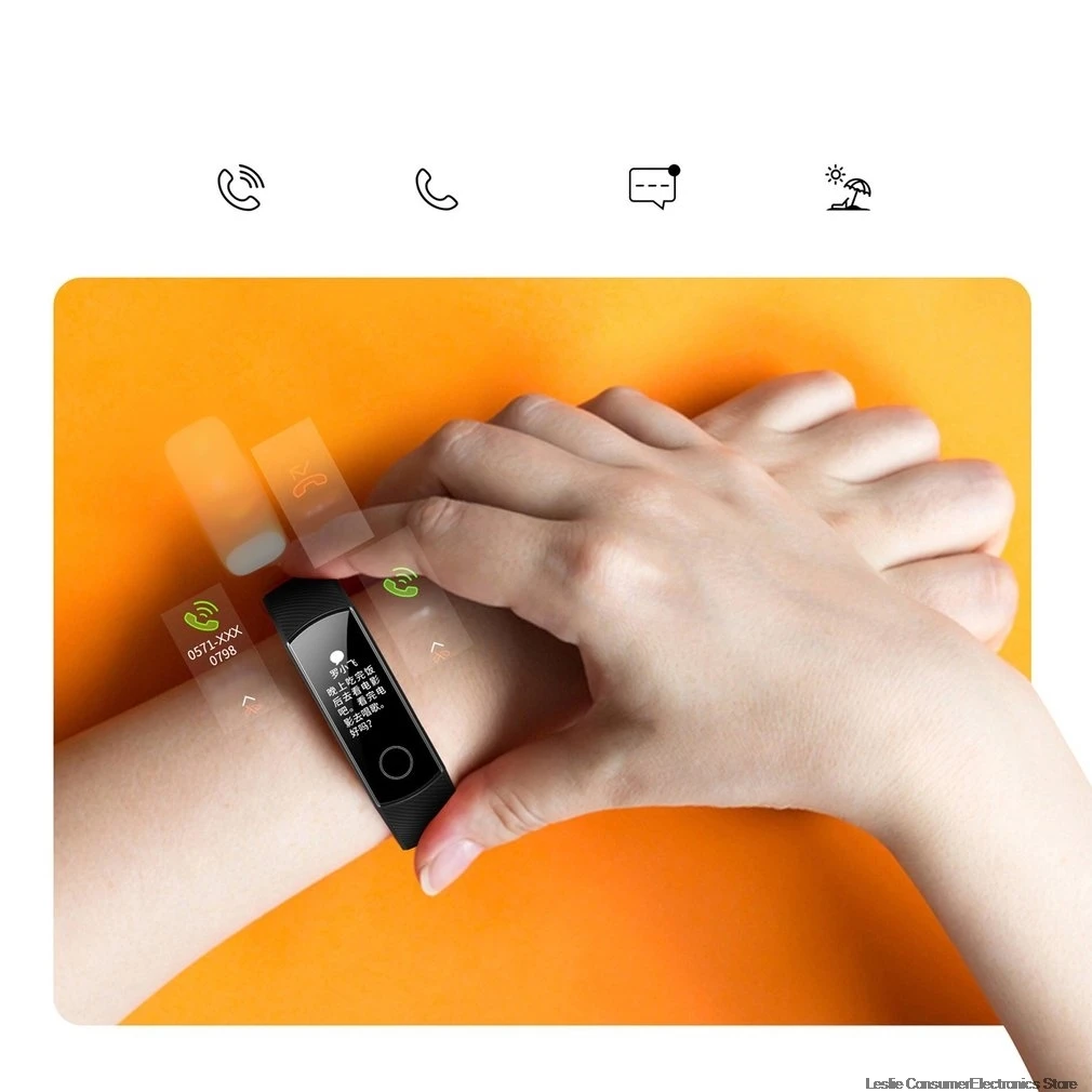 Смарт-браслет huawei Honor Band 4 для бега/стандартной версии, спортивный 0,9" OLED сенсорный экран